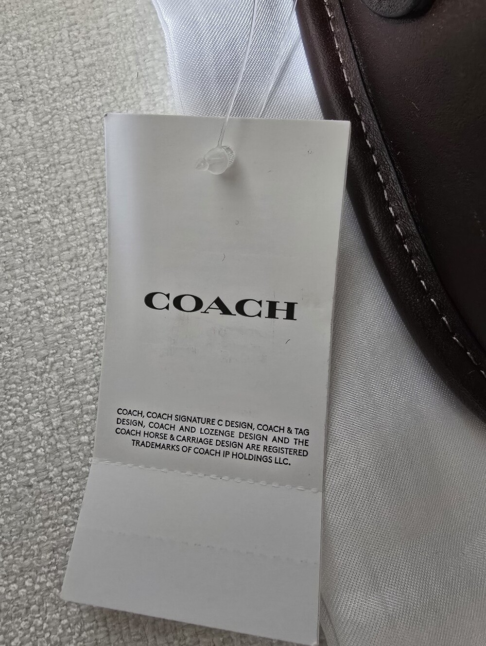 NWT Coach Swinger Small Shoulder Bag in Maple/Dark Brown with Gold Hardware - Picture 6 of 6